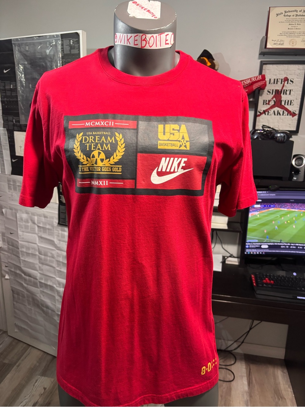 Nike Red USA Dream Team Graphic Short Sleeve Tee